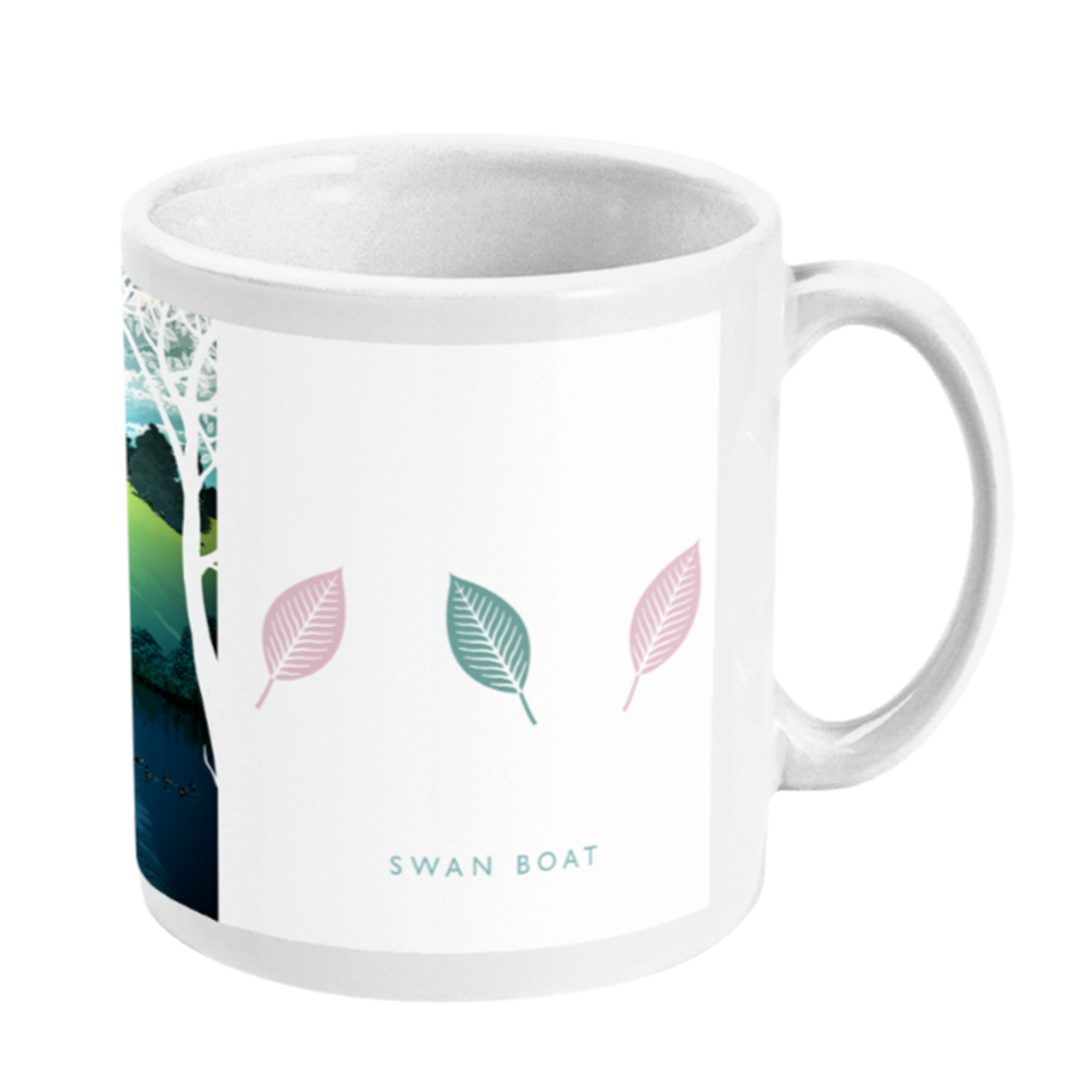 swan boat mug